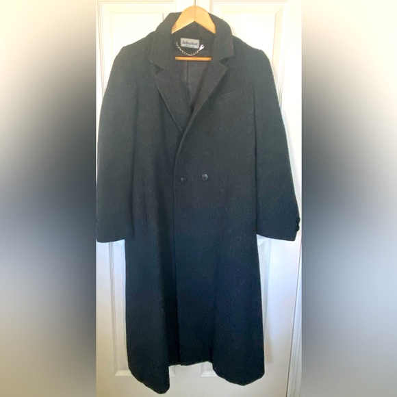 Jackets & Blazers - 100% Wool Long Dark Grey Coat
